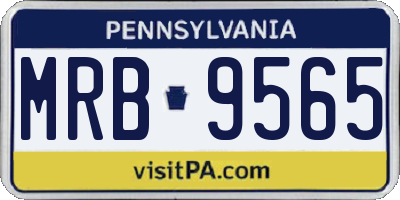 PA license plate MRB9565