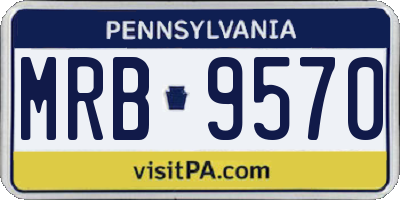 PA license plate MRB9570