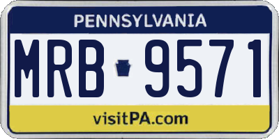 PA license plate MRB9571