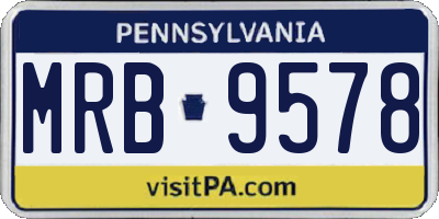 PA license plate MRB9578