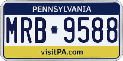 PA license plate MRB9588