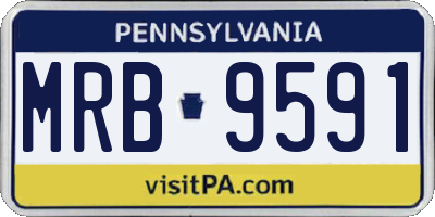 PA license plate MRB9591