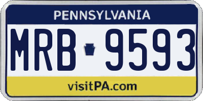PA license plate MRB9593