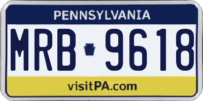 PA license plate MRB9618