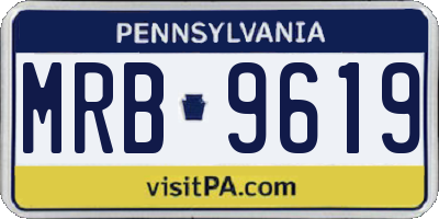 PA license plate MRB9619