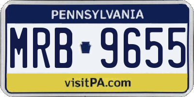PA license plate MRB9655