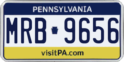 PA license plate MRB9656