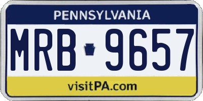 PA license plate MRB9657