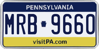 PA license plate MRB9660
