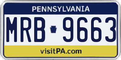 PA license plate MRB9663