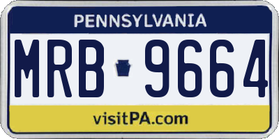 PA license plate MRB9664