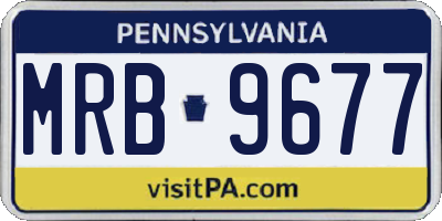 PA license plate MRB9677
