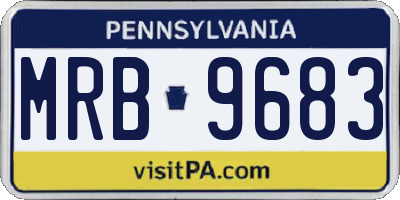 PA license plate MRB9683