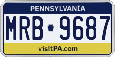 PA license plate MRB9687