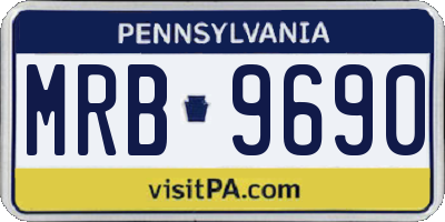 PA license plate MRB9690