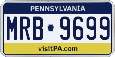 PA license plate MRB9699