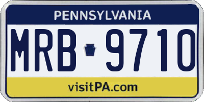 PA license plate MRB9710