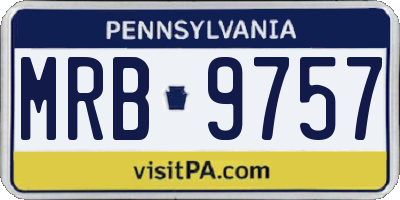 PA license plate MRB9757
