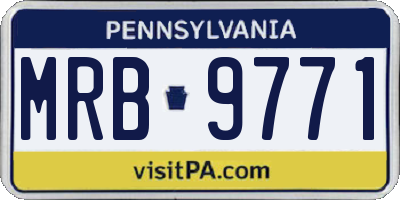 PA license plate MRB9771