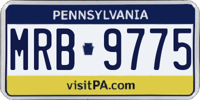 PA license plate MRB9775