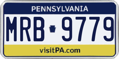 PA license plate MRB9779