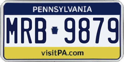 PA license plate MRB9879