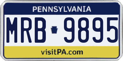 PA license plate MRB9895