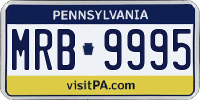 PA license plate MRB9995