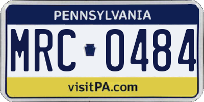 PA license plate MRC0484