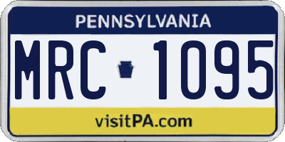 PA license plate MRC1095