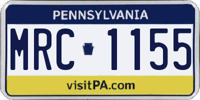 PA license plate MRC1155