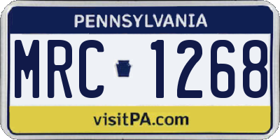 PA license plate MRC1268
