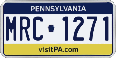 PA license plate MRC1271
