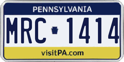 PA license plate MRC1414