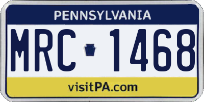 PA license plate MRC1468