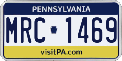 PA license plate MRC1469