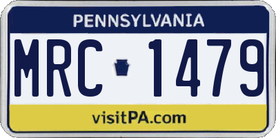 PA license plate MRC1479