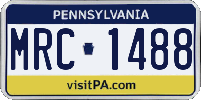 PA license plate MRC1488