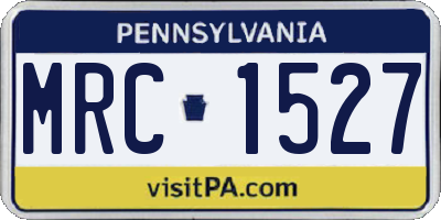 PA license plate MRC1527