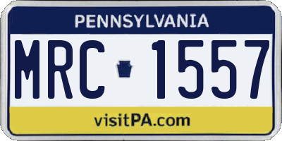 PA license plate MRC1557