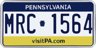 PA license plate MRC1564