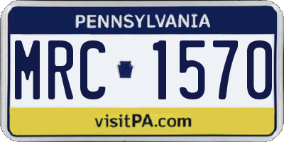 PA license plate MRC1570