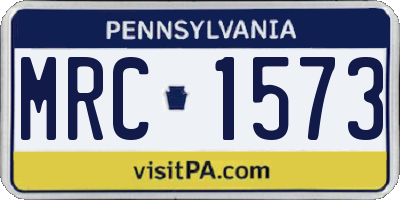 PA license plate MRC1573