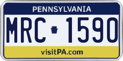 PA license plate MRC1590