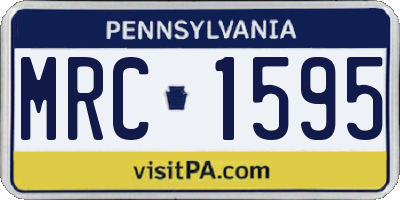 PA license plate MRC1595