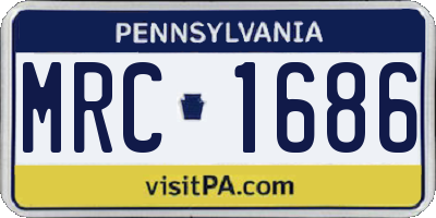 PA license plate MRC1686
