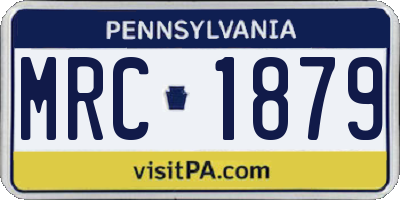 PA license plate MRC1879