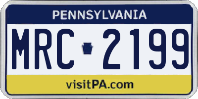 PA license plate MRC2199