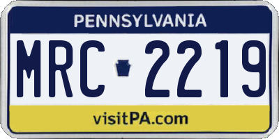 PA license plate MRC2219