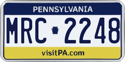 PA license plate MRC2248